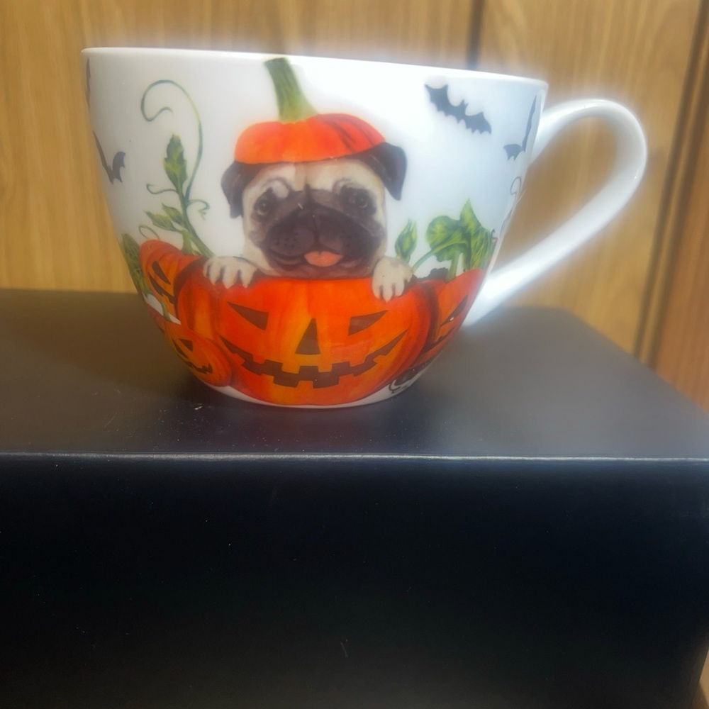 Halloween Pug Pumpkin Mug